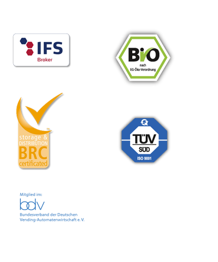 IFS, BiO, TÜV, BRC, bdv Logo