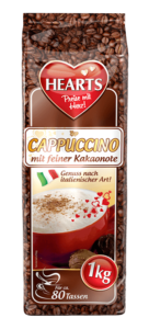 HEARTS, Cappuccino, Kakaonote, Kakao, Instant, italienischer Genuss